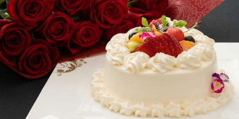 【個室確約×お祝い懐石】 シャンパン・ケーキ・花束付（～プロポーズや大切な記念日に～リクエスト予約）