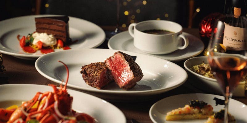USプライムテンダーロインを含む全6皿 本場NYステーキハウスのXmas限定ディナー 