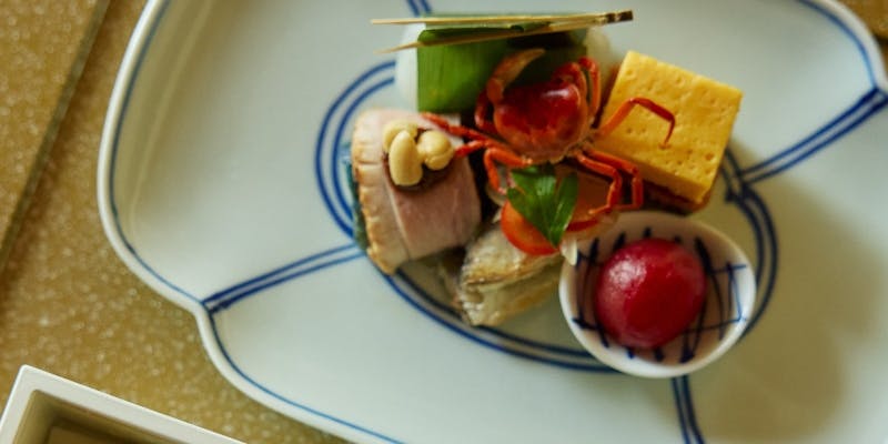 【コース】「弐の御菜（おさい）」旬菜盛合わせ＋料理三種＋グラススパークリングワイン