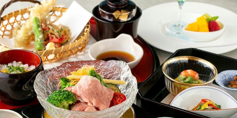 ～米沢牛・天婦羅を味わう～【ミニ会席】（窓際席確約）