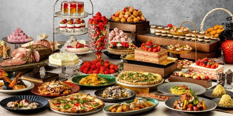 【イチゴスイーツ食べ放題】苺×チョコレートのデザートと旬のイタリアン約60種（平日120分）
