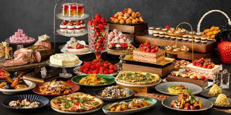 【フレッシュ苺食べ放題】苺×チョコレートのデザートと旬のイタリアン約60種（土日祝90分・1/15～）