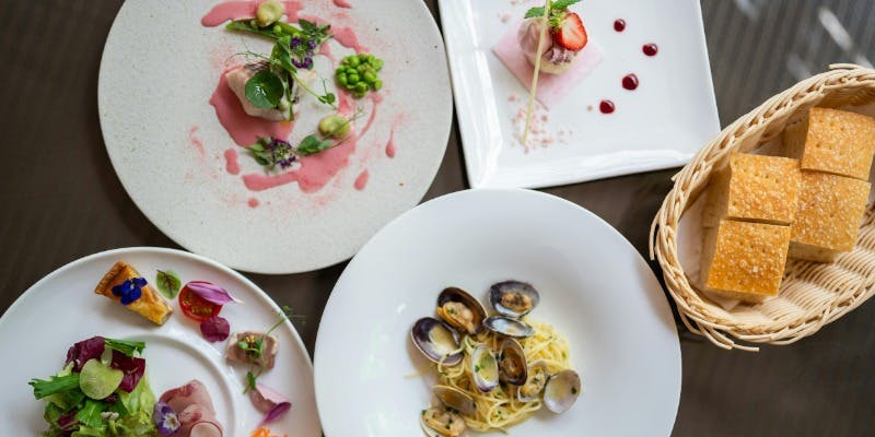 【New Lunch A】スープ・前菜・パスタ・メインのついたコース