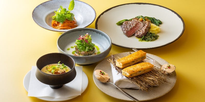 【ディナーコース】 旬の食材と二種のメイン 贅沢な全8品