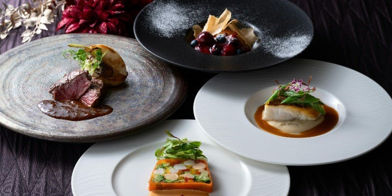 【リヴェール】季節のお食事コース　真鯛のポワレ、牛フィレなど全7品