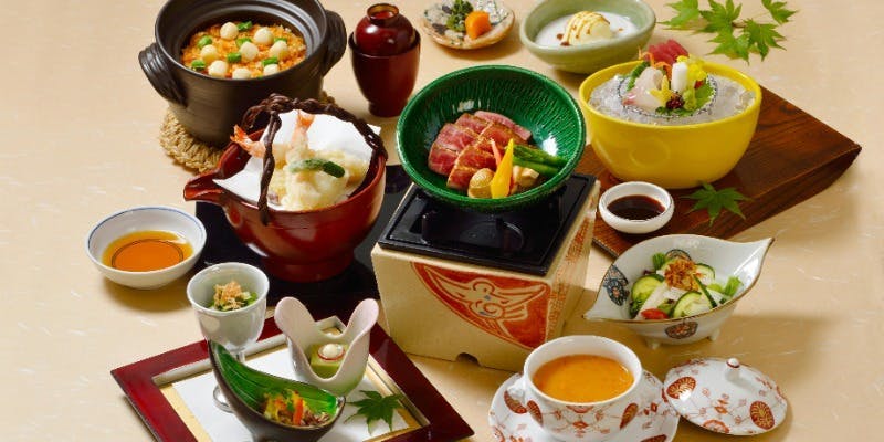 【1ドリンク付】にぎわいコース　～黒毛和牛ステーキも天婦羅も楽しめるコース料理～＋1ドリンク付