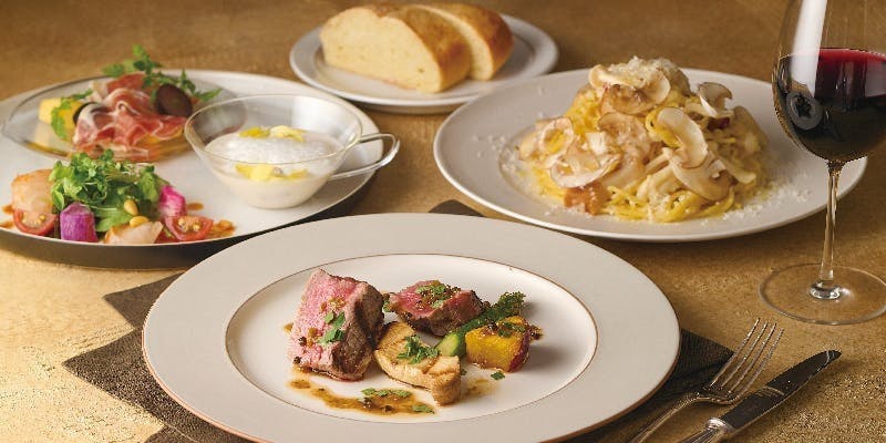 【プレジャー】前菜盛り合わせと、パスタ、主菜が選べるおすすめランチコース