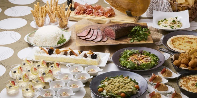 熟成生ハムとチーズのマリアージュディナーブッフェ＋時間無制限（11・12月の金曜日、12/29,30,31）