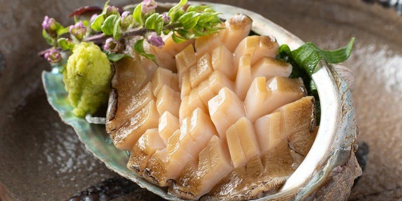 25周年企画第二弾 大盤振舞   極　海の恵み「活あわびを味わう」特別コース）