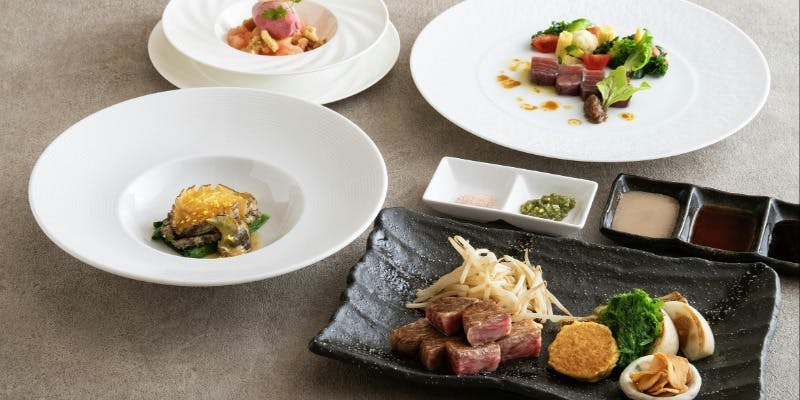 【山彦】鮑がついた一番人気の看板コース　＋1ドリンク付き