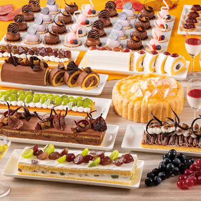 【ぶどう、栗、洋梨、リンゴ、かぼちゃ、薩摩芋など】秋の味覚スイーツビュッフェ(10/10~12)