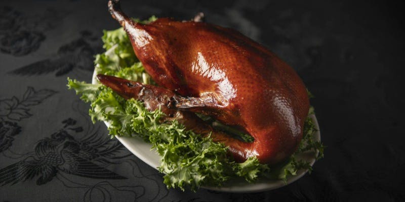 碧水（へきすい）コース　北京ダック、ふかひれ姿煮、大海老甘酢辛味炒めなど＋1ドリンク付