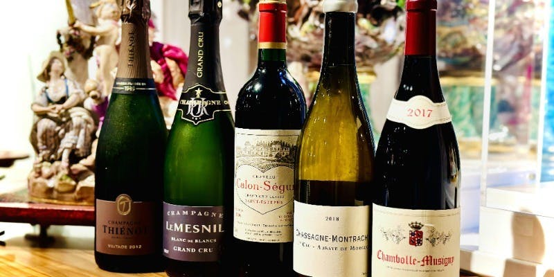 【ディナー】接待や歓送迎会ご会食、歓送迎会ぴったり！6品フルコース＆ワインペアリング5杯付