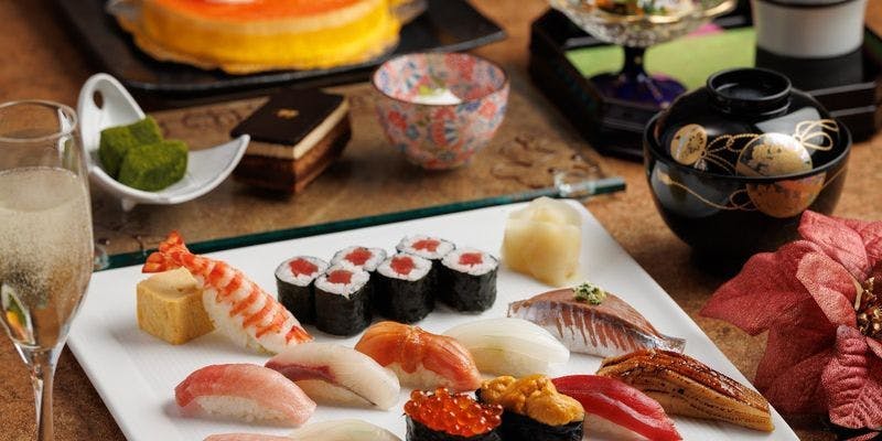 【クリスマス2025】にぎり寿司「～聖夜～」＋乾杯用スパークリングワイン付き