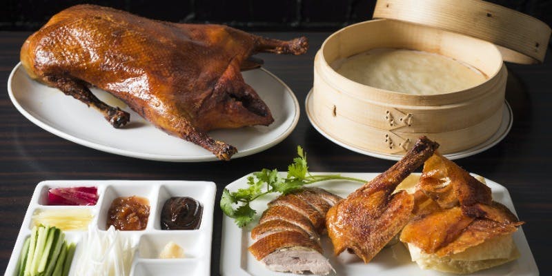 【人気料理セレクトコース】北京ダック、肉＆魚料理など＋2時間飲み放題