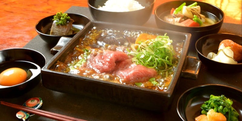 【名物ランチ/A5ランク天草黒毛和牛葛すき焼き御膳】