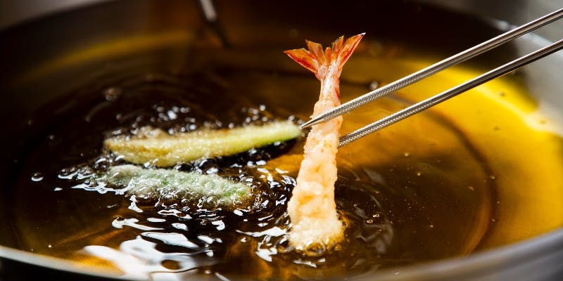 【天ぷらコース／藤】季節の魚介や野菜含む天ぷら八点など 全五品