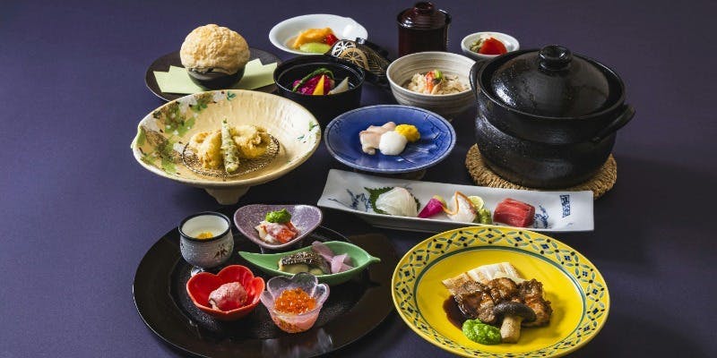 【葵会席】季節替わりの先付やお椀、目にも愉しい組肴など 全9品