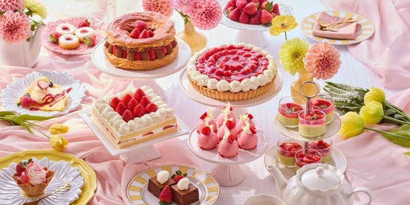 五感で楽しむいちごのガーデンパーティ×ストロベリースイーツブッフェ＋カフェフリー（1/15～3/13・平日）