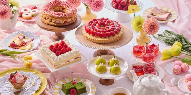 五感で楽しむいちごのガーデンパーティ×ストロベリースイーツブッフェ＋カフェフリー（3/16～5/1・平日）
