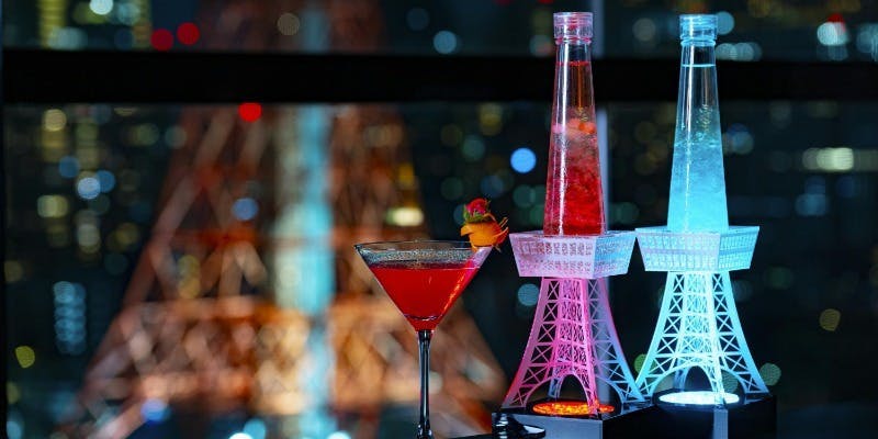 ＜バーエリア＞Night View Plan（窓側席）＋カクテル30種含むフリーフロー（2時間制）