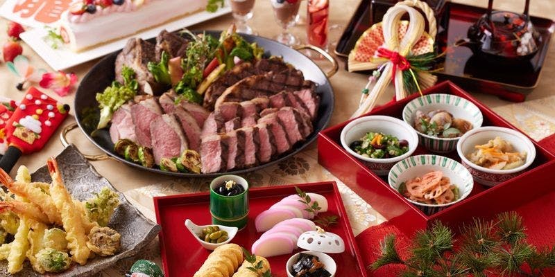 【New Yearブッフェ】圧倒的眺望と新春を彩る豪華メニュー約100種＋ソフトドリンクバー付き（1/1～1/3）