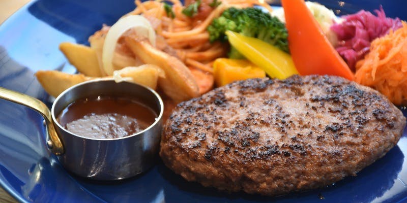 【洋食ランチ】ハンバーグランチ,　ライス、スープ、サラダ、コーヒー付き