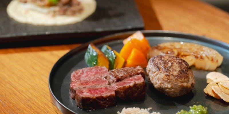 【HUMBURG × WAGYU LUNCH】人気のハンバーグと和牛など全6品