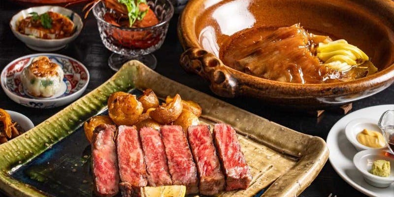【フカヒレと和牛ステーキコース】＋お料理のみ（個室選択可）