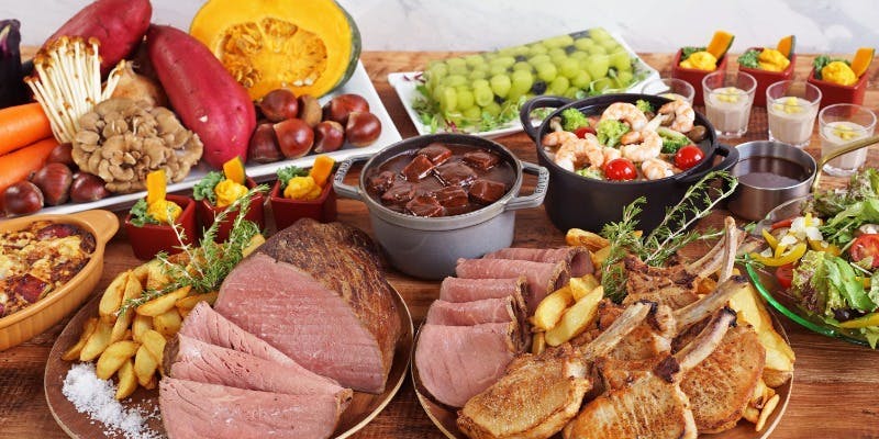 【月・水限定お得な割引プラン】ディナービュッフェ＆ドリンクバー120分制