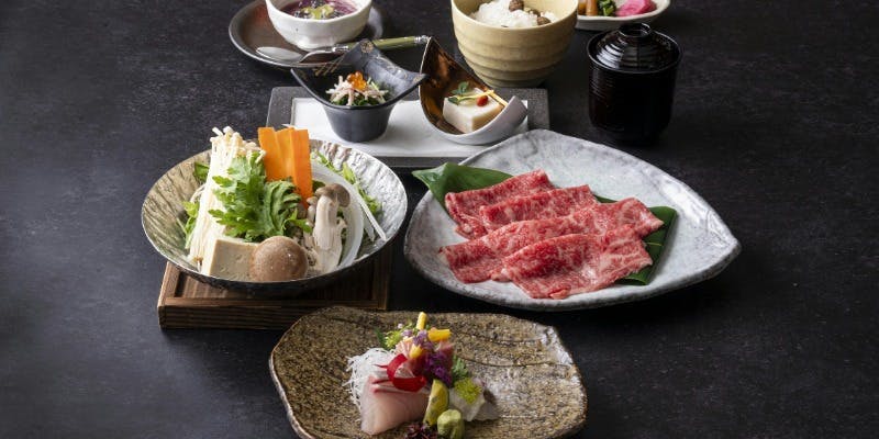 【季節御膳】しあわせ絆牛の出汁しゃぶ御膳＋食後の珈琲フリー（ホール席）