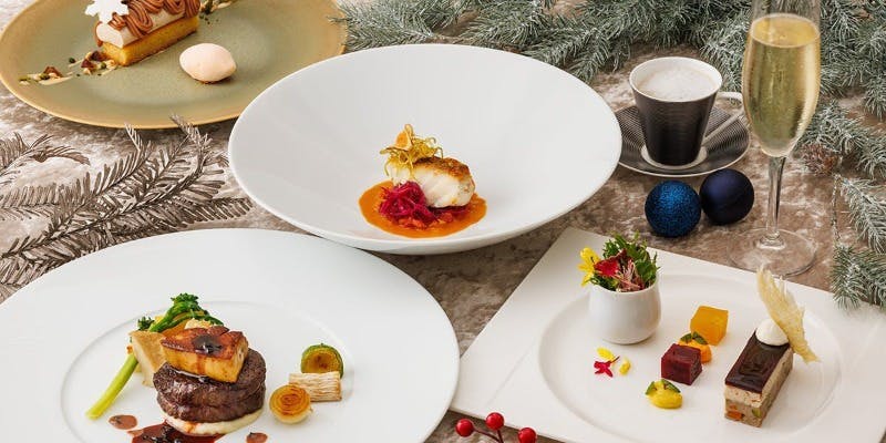 【Xmas2025】クリスマスランチコース メインは黒毛和牛フィレとフォワグラ ロッシーニ風