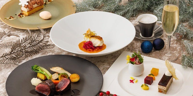 【Xmas2025】クリスマスランチコース メインは鹿ロース＋乾杯スパークリングワイン（滞在時間無制限）