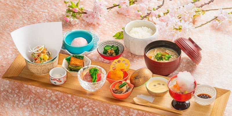 【味わい御膳 ～桜～】雅庭自慢のお料理を集めたランチ限定の特別御膳＋基本プラン（3月限定・割引対象外）