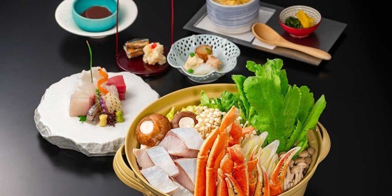 乾杯シャンパン付【寒鰤とズワイ蟹の鍋コース】＋基本プラン（12/1～12/31 3日前まで要予約 2名様～）