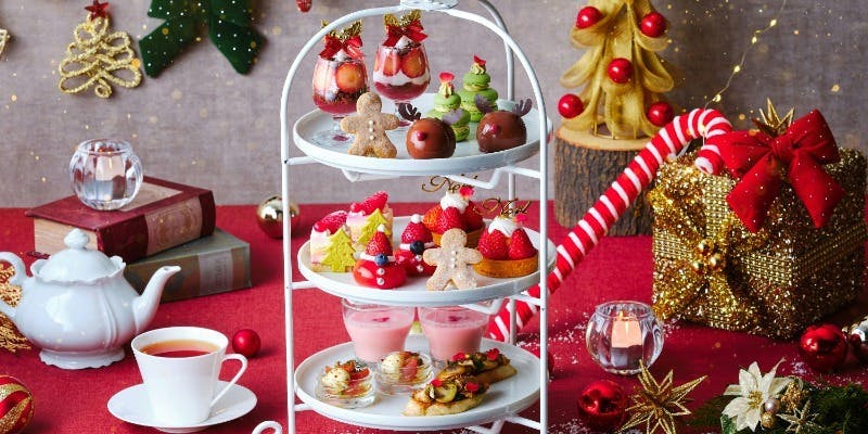 【Xmas2025】苺づくしのクリスマスフェスティブアフタヌーンティー＋乾杯酒（12/19・22・23）