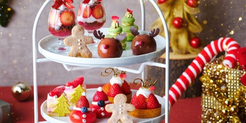 【Xmas2025】ランチセット付！フェスティブ・アフタヌーンティー～ストロベリークリスマス～