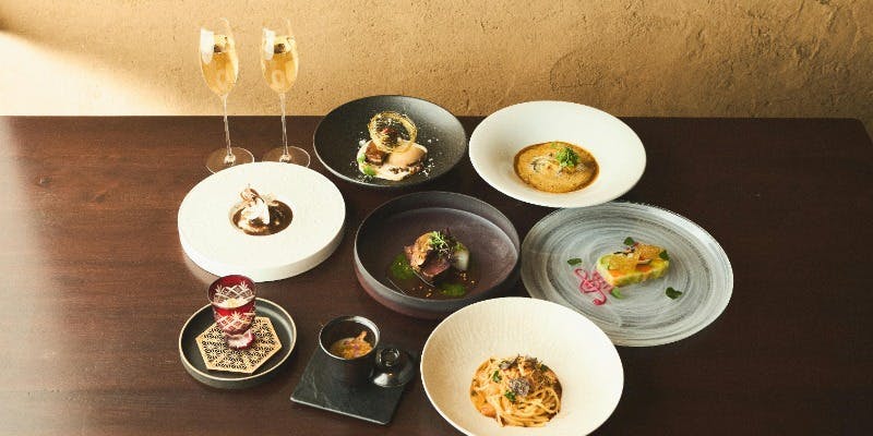  【Symphony】牛フィレ・フォアグラ・冬の海の幸を味わうシーズナルフルコース全8品＋乾杯シャンパン