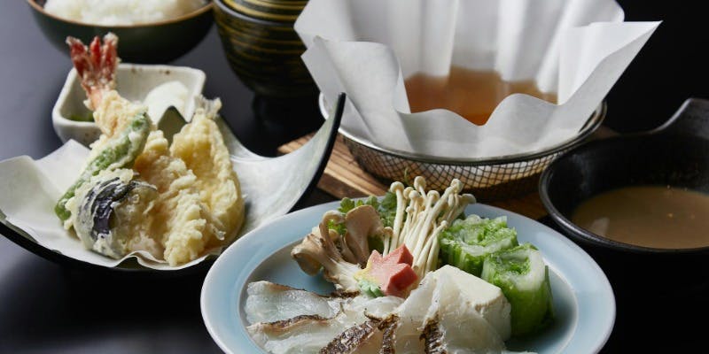 【凪御膳】鯛しゃぶ、天ぷら盛り合わせなど全4品（個室選択可能）