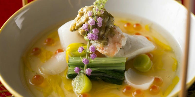 【旬彩】ずわい蟹の天ぷらや蟹味噌の茶碗蒸し、蟹御飯など彩りらんち（12/1～2/1）