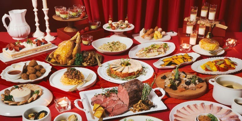 【6名様から予約可】忘新年会プラン ディナービュッフェ　飲み放題付　（ソフトドリンクフリーフロー）