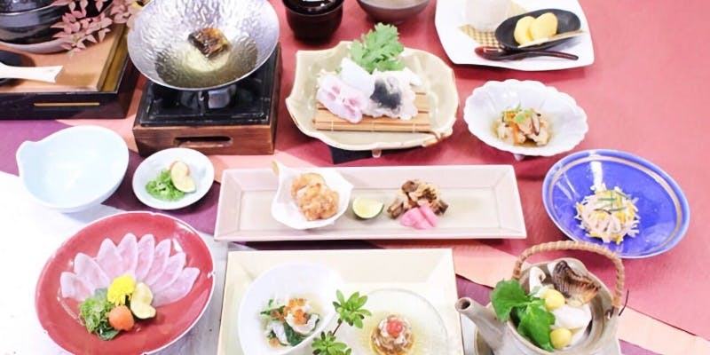 【季節会席料理 桜】食前酒、焼物、揚物、水物など