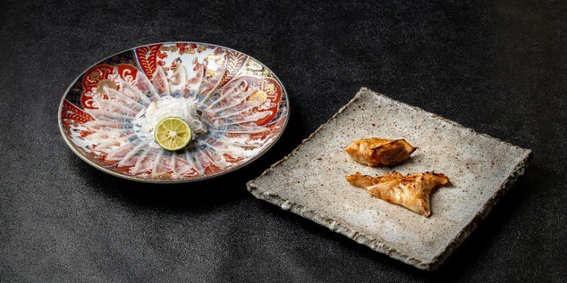 【白子・焼きふぐ付きふくコース・環】薄造りなど全9品（12月～3月）