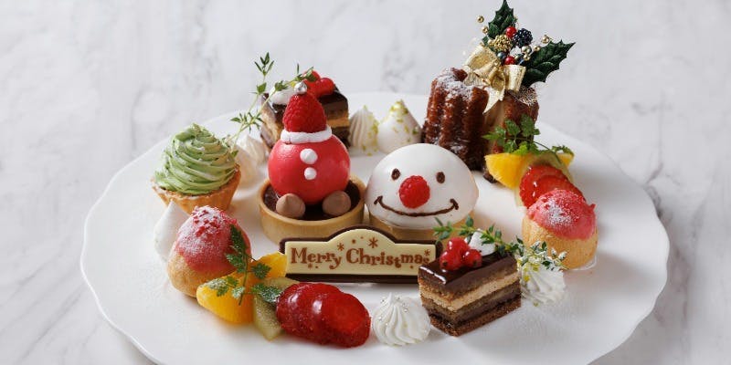 【12/22.23限定】パティシエ特製 Xmasプレート付き！中華×フレンチフルコース全7品＋シャンパン＋カフェ