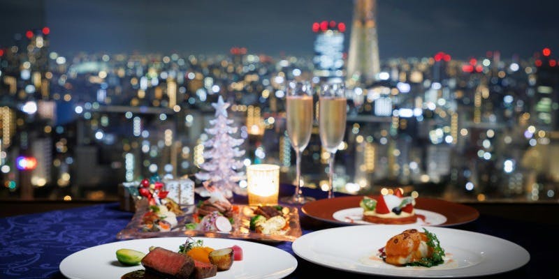  【Xmas2025】中華×フレンチ 二人のシェフが贈るXmasコース＋窓際確約・乾杯シャンパン