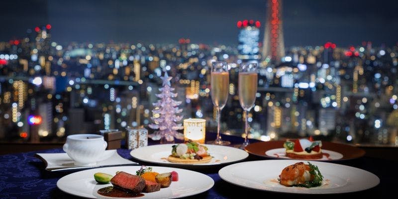 【Xmas2025】鉄板フレンチ 世界三大珍味を使用した贅沢コース＋窓際確約・乾杯シャンパン