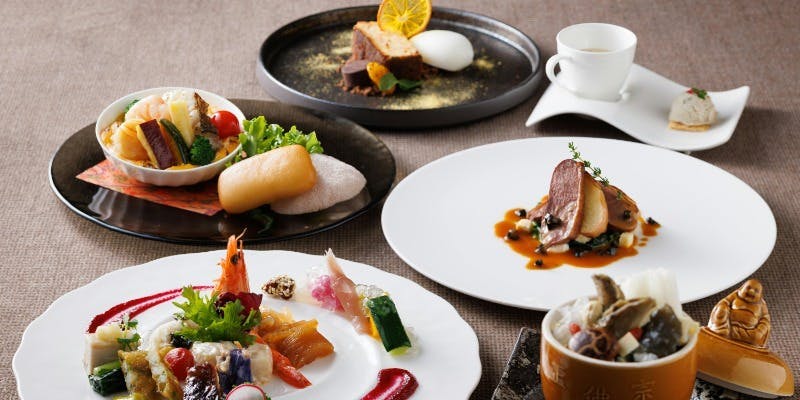 【中華＆フレンチ】贅沢シェフコラボフルコース全7品＋カフェ