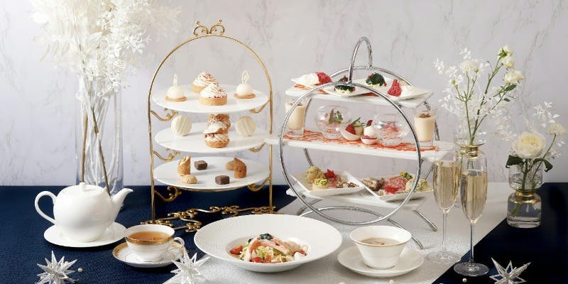【Xmas2025】10種前菜付きパスタランチコース×スノーホワイトアフタヌーンティー＋乾杯酒（11/1～12/23）