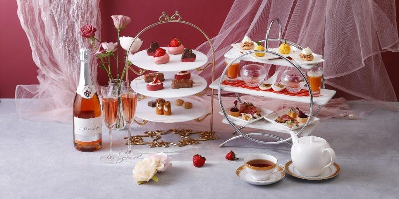 【和牛ランチ】10種前菜×トリュフ香る和牛グリル×ストロベリー＆ショコラアフタヌーンティー＋乾杯酒