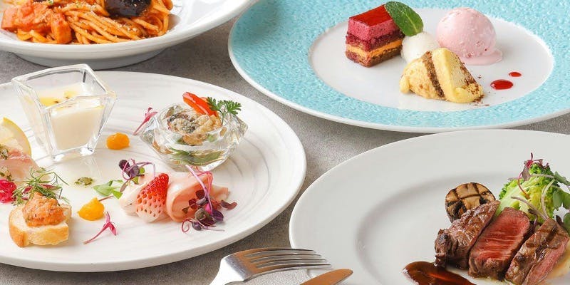 ＜ランチコース＞【スタジオーネ】前菜5種盛、パスタ、選べるメイン料理など全6品